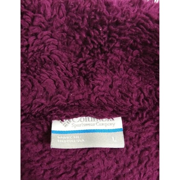 Columbia Women's Large By The Lake Plush Fleece Full Zip Jacket Coat Purple - Picture 4 of 11
